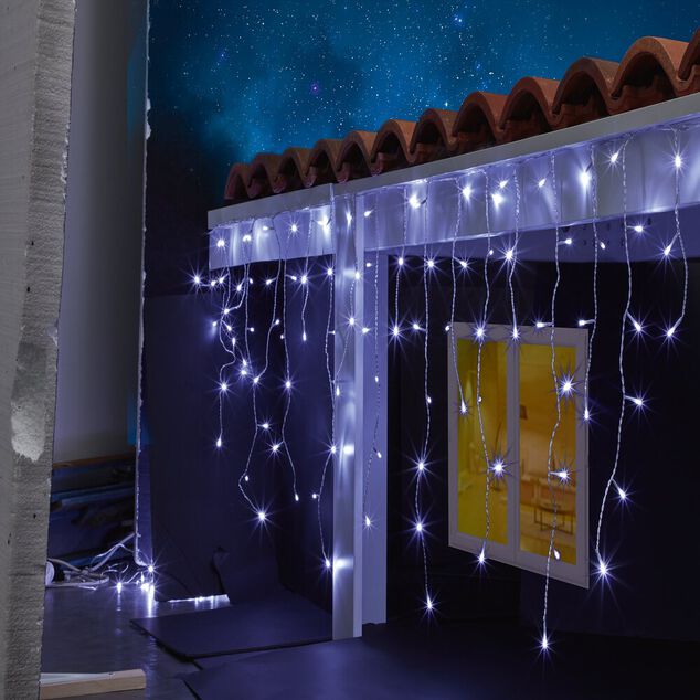 Bordure électrique 400 LED 9,8m d'éclairage blanc froid