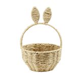 Panier oreilles de lapin papier tress&eacute; &Oslash;20xH33cm