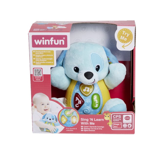 Peluche ourson lumineux et sonore 19,5x12xH16cm