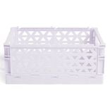 Caisse pliable violet pastel 3,4L - 24x17xH10cm