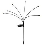 Pic bulbe effet lucioles solaire &agrave; LED blanc chaud H70cm