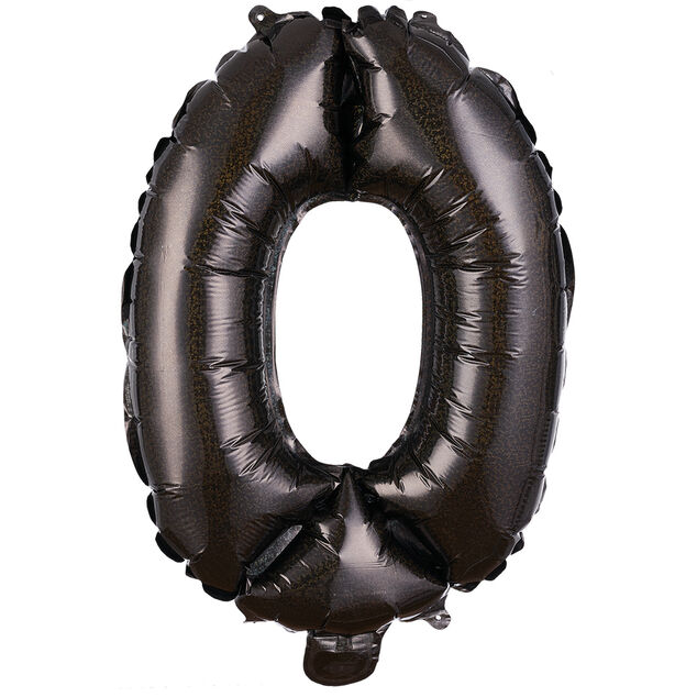 Ballon noir chiffre 0