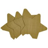 Serviette de table pr&eacute;-pli&eacute;e &eacute;toiles dor&eacute;es x10