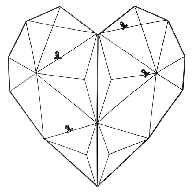 D&eacute;co murale porte photo en m&eacute;tal 54,5x3,5xH55cm