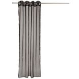 Voilage à oeillets noir uni 100% polyester 140x240cm