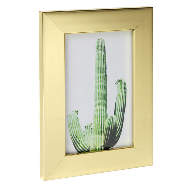 Cadre photo bord doré ou argenté 14xH19cm (2 modèles)