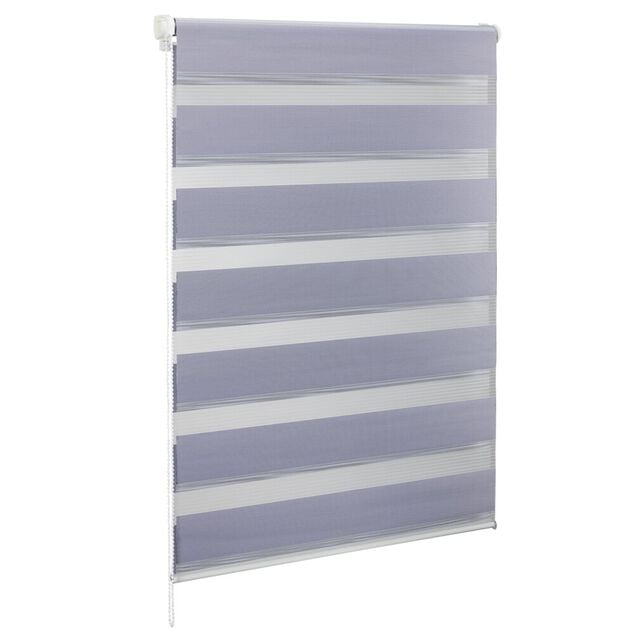 Store enrouleur avec ou sans per&ccedil;age jour nuit gris 65x160cm