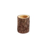 Bougeoir écorce de bois Ø6xH8cm