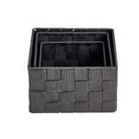 Lot de 3 pani&egrave;res tress&eacute;es 3 tailles - 2 mod&egrave;les gris clair ou fonc&eacute;