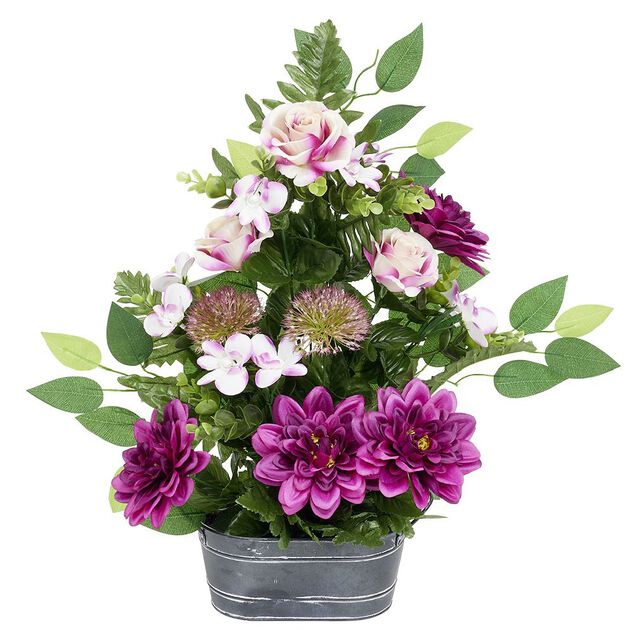 Jardini&egrave;re orchid&eacute;e et ficus artificiel