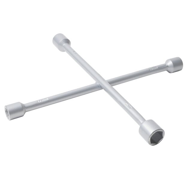 Clé en croix de serrage en métal gris 35,5x35,5cm