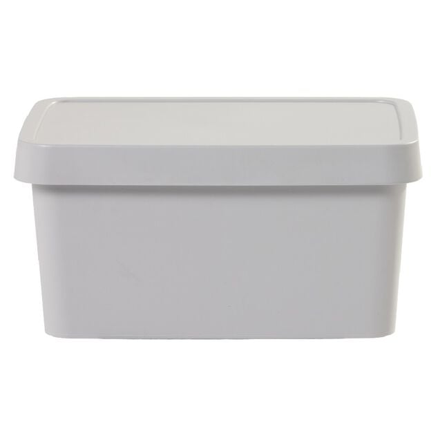 Bo&icirc;te de rangement avec couvercle grise 3,6 L
