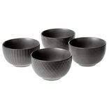 Bol en grès noir x4