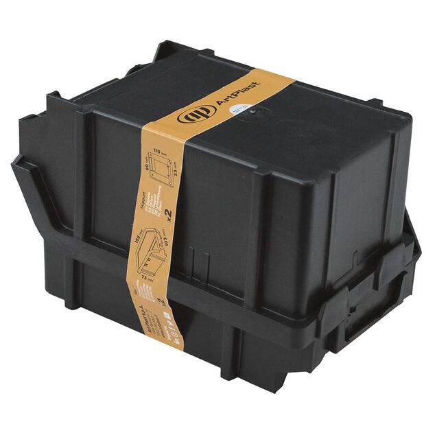 Bac &agrave; bec en plastique gris x2