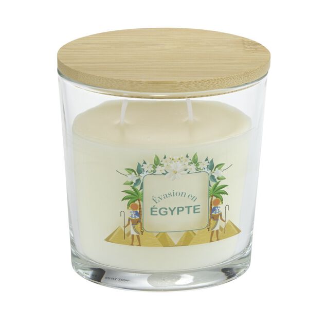 Bougie parfum&eacute;e Ambiances Devineau 2 m&egrave;ches &Eacute;gypte senteur jasmin 30H