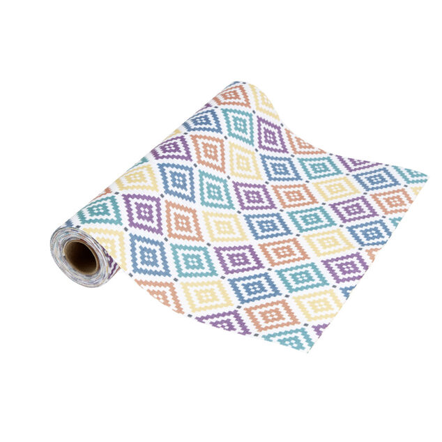 Chemin de table design losange polyester et coton 400x28cm