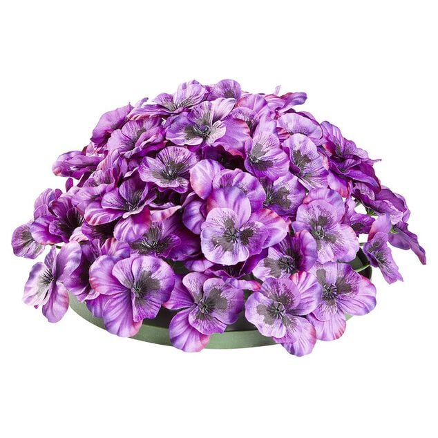 Jardini&egrave;re de 21 pens&eacute;es violettes en polyester
