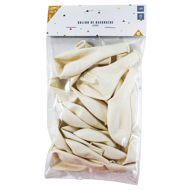 Ballon blanc en latex x 20