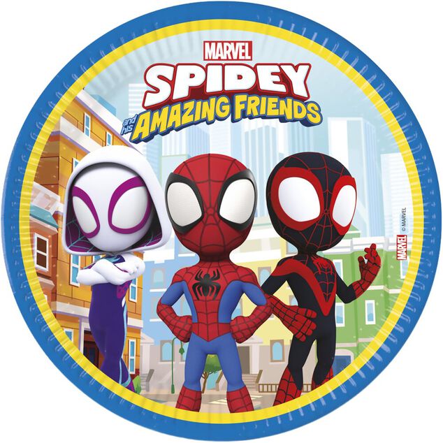 Assiette carton x8 Spidey &Oslash;23cm
