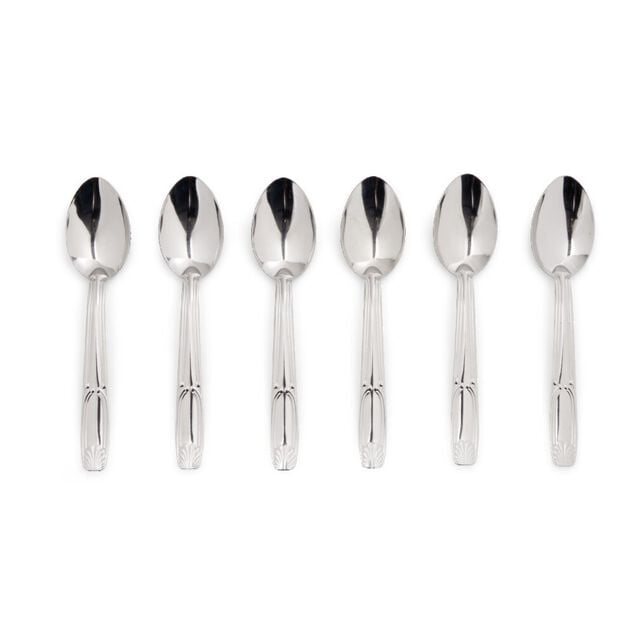 Lot de 6 cuill&egrave;res &agrave; soupe design relief