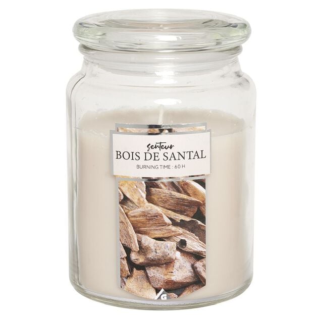 Bougie parfum&eacute;e bonbonni&egrave;re en verre