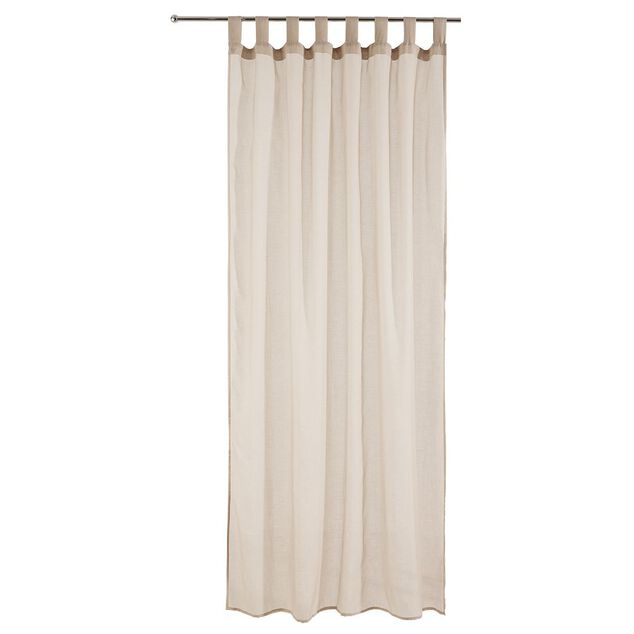 Voilage &agrave; passants uni taupe 140x240cm