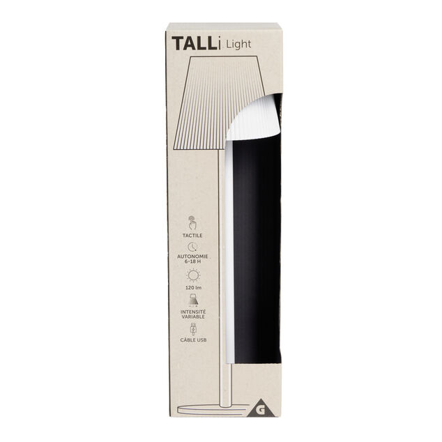 Lampe de table Talli USB tactile blanche &Oslash;11xH37cm