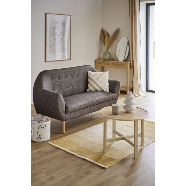 Table basse Kanna cannage de rotin &Oslash;60xH45 cm