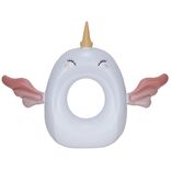 Bou&eacute;e gonflable licorne Squichy plastique blanc et rose 91x116cm