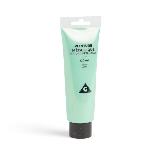 Peinture acrylique vert metallis&eacute; 120ml
