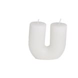 Bougie forme U 8x3,3xH7,5cm - 3 coloris