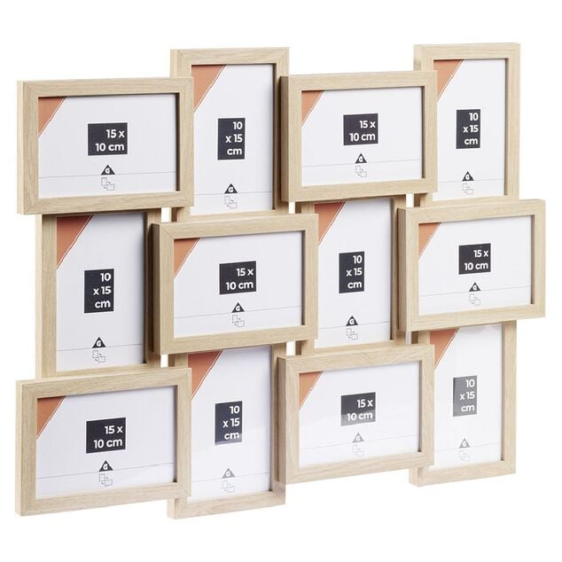 P&ecirc;le m&ecirc;le plastique beige 42x48cm 12 vues 10x15cm