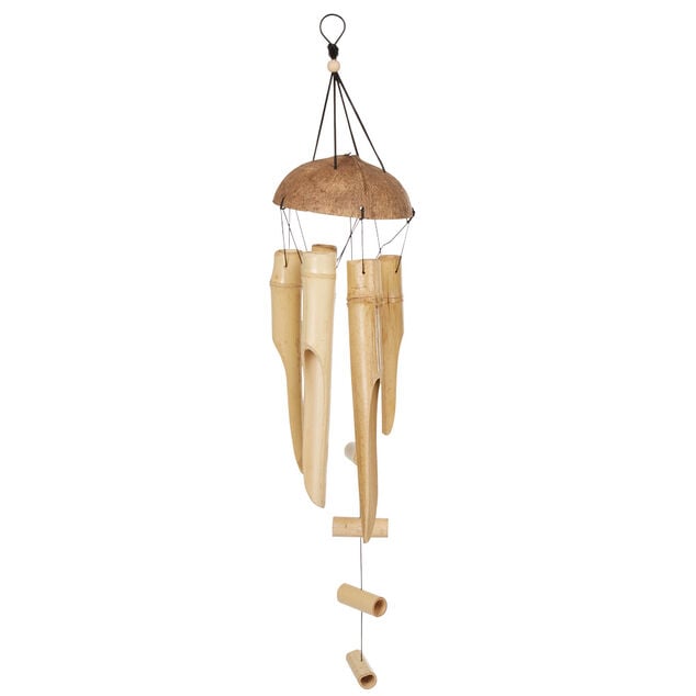 Carillon en bambou naturel et noix de coco