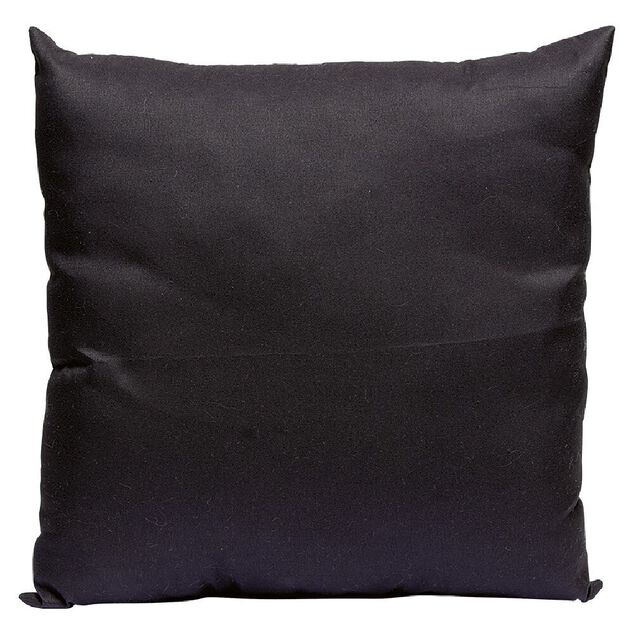 Coussin carr&eacute; en polyester noir