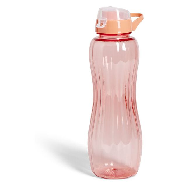 Gourde plastique rose ou vert &Oslash;8xH25cm