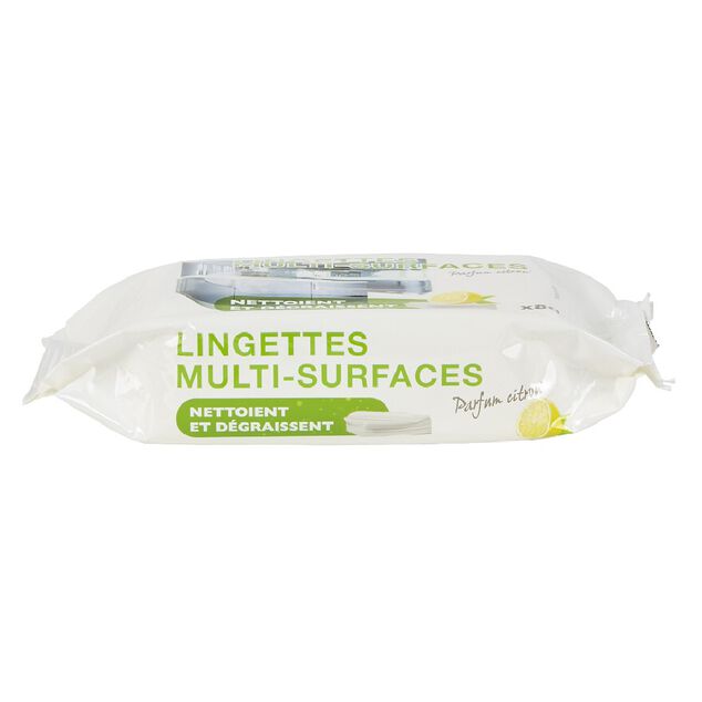 Lingettes nettoyantes multi surface citron x80