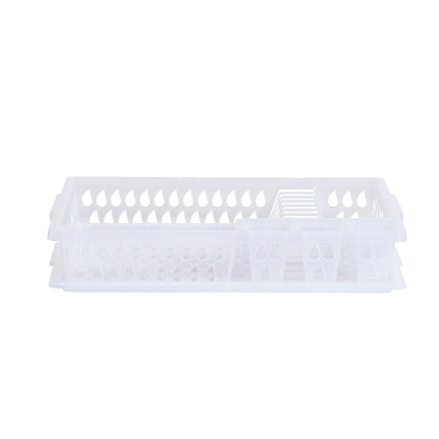 &Eacute;gouttoir &agrave; vaisselle en plastique transparent