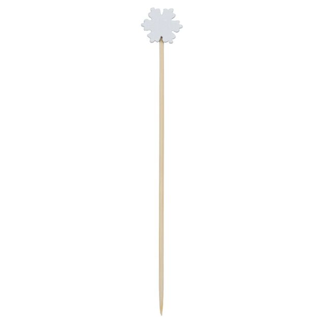 Pique ap&eacute;ritive X20 pcs en bambou L21X12X2 cm (3 designs assortis)