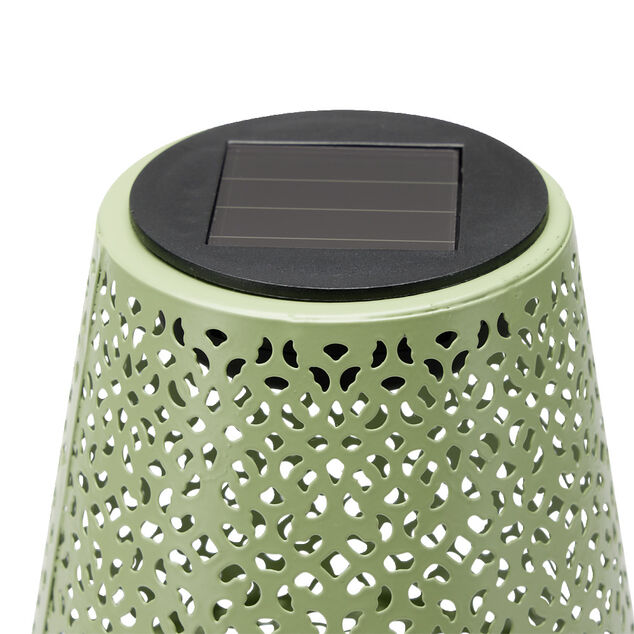 Lampe de table solaire LED &agrave; poser &Oslash;12,5xH24,5cm