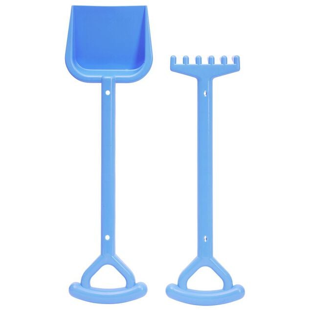 Pelle avec r&acirc;teau de plage plastique