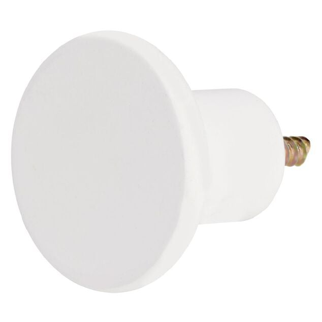 Pat&egrave;re murale ronde blanc polyr&eacute;sine &Oslash;5cm