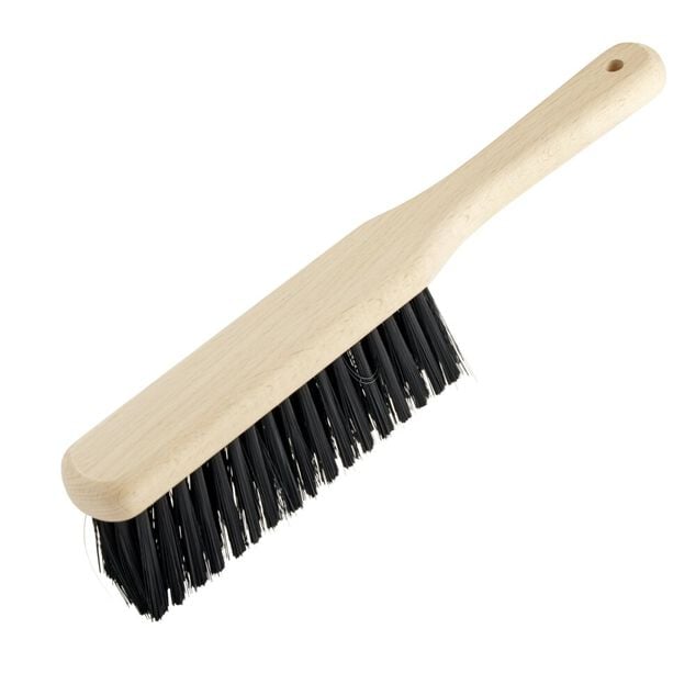 Pelle balayette manche bambou et m&eacute;tal noir 31,5x23,5xH4cm