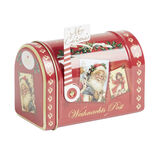 Boîte aux lettres Noël décorative métal rouge 11x6xH7,5cm