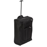 Valise trolley souple 2 roues 54L noir H60cm