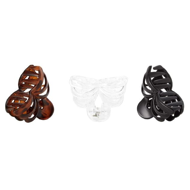 Pince crocodile design papillon L.6 cm x3