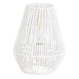 Lampe de chevet avec abat jour en cordage imitation jute blanc