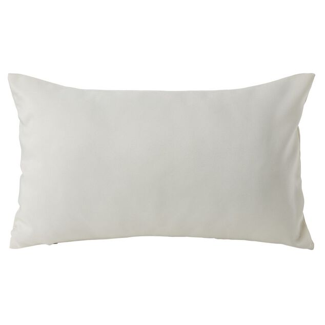 Housse de coussin polyester 30x50cm blanc