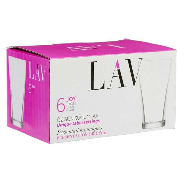 Verrine LAV en verre transparent 14 cl x6