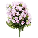 Piquet de rose couleur rose 72 têtes fleur artificielle Ø40xH67cm