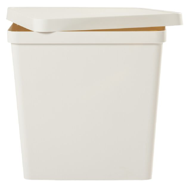 Bo&icirc;te de rangement avec couvercle beige 26 L